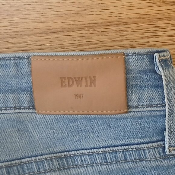 Edwin Light Blue Cropped Jeans - Picture 6 of 7